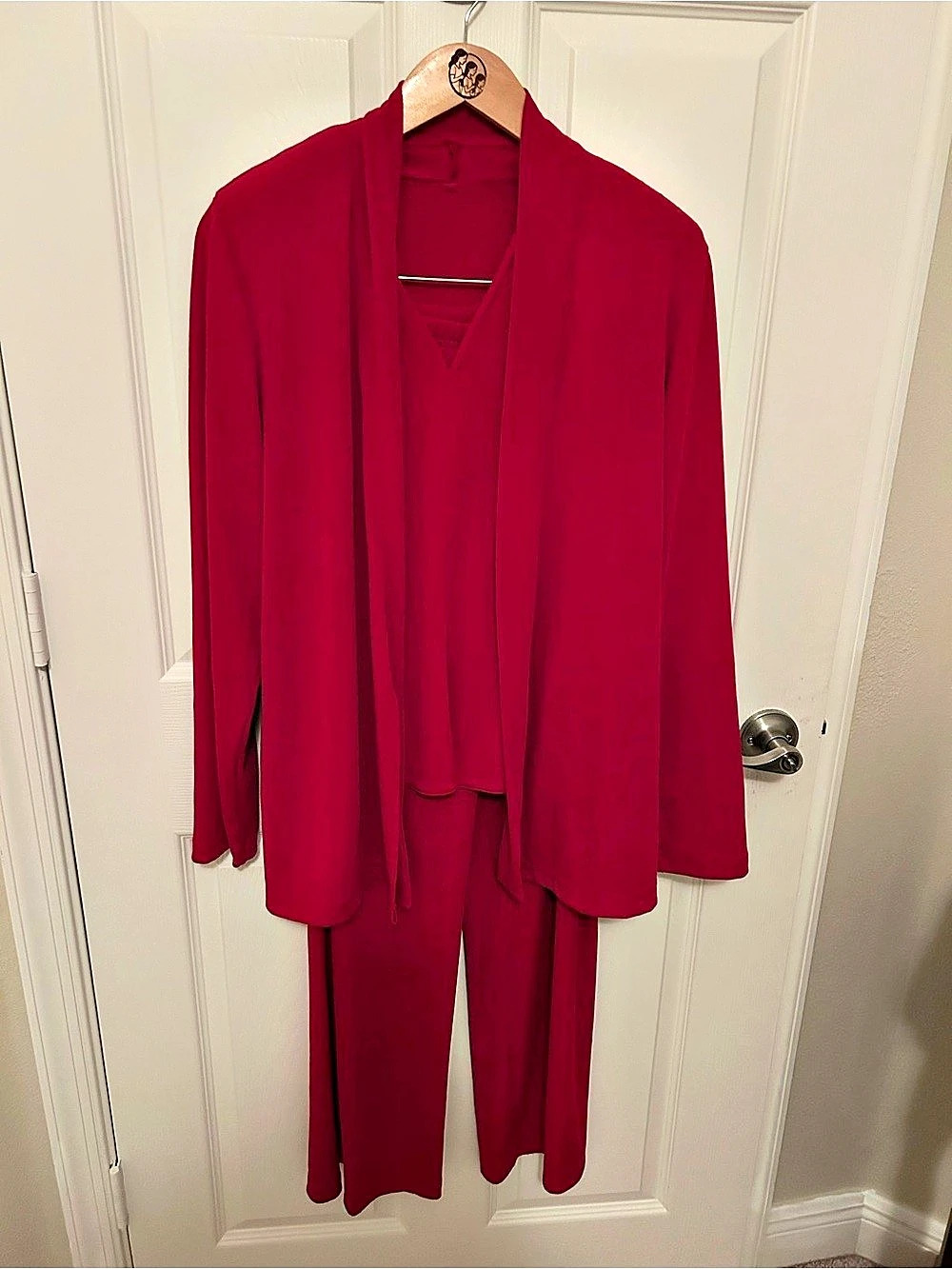 Weekenders Women's Wide Leg Set in Red Size Medium